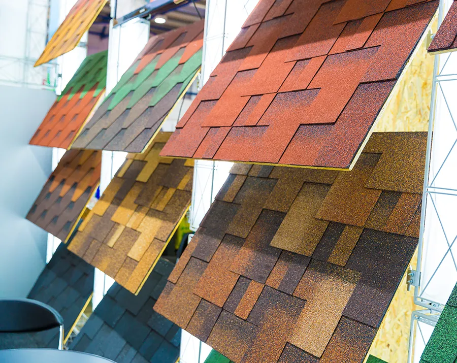 roofing-materials Blue sky and Residential brown roof